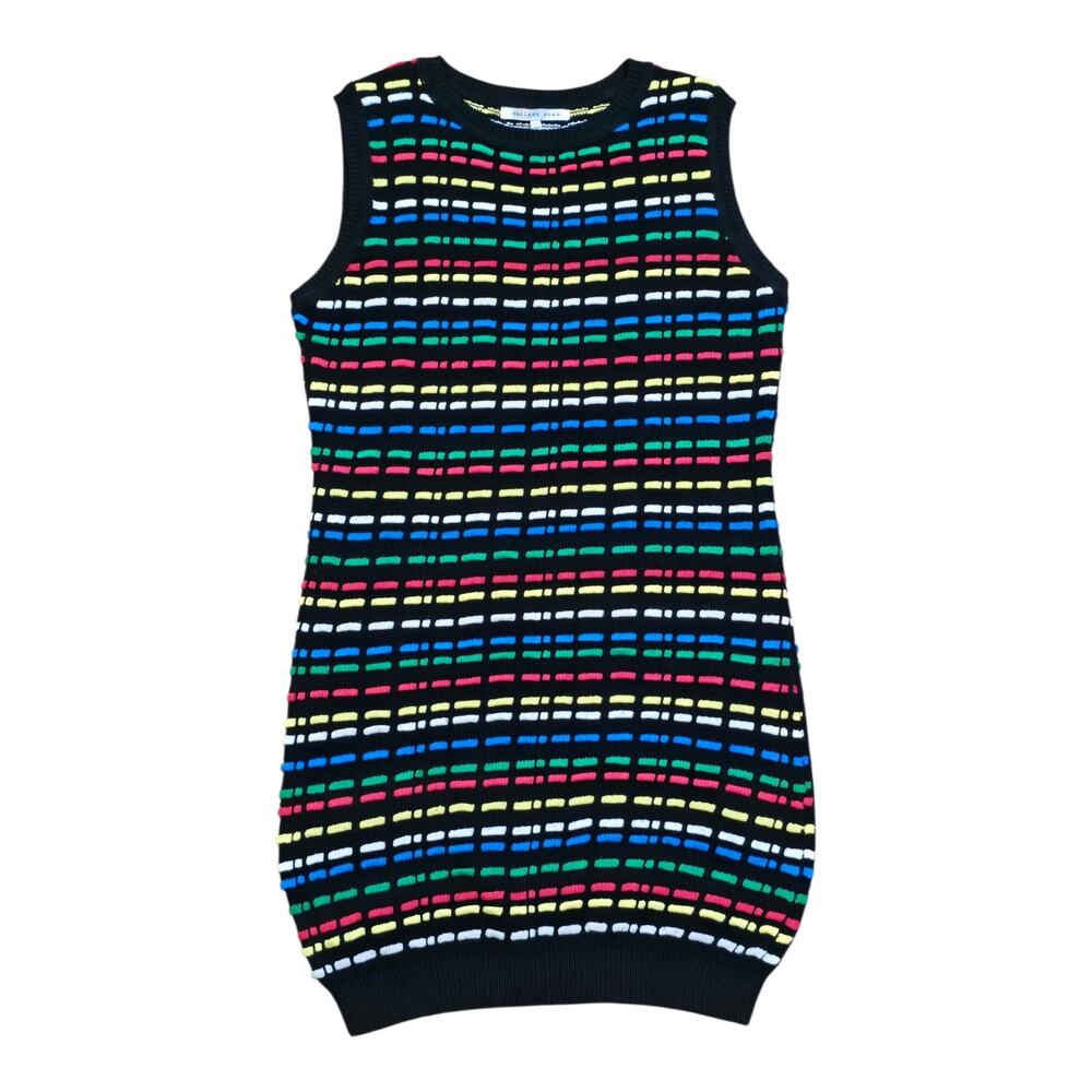 Endless Rose Swatch Abstract Striped Sleeveless Sweater Dress Size L Knit